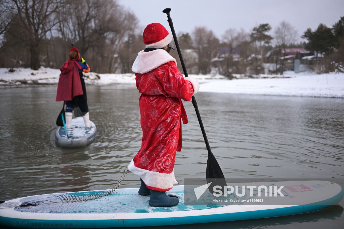 Russia New Year Season Sup Surfing