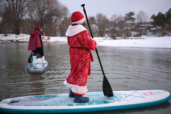 Russia New Year Season Sup Surfing