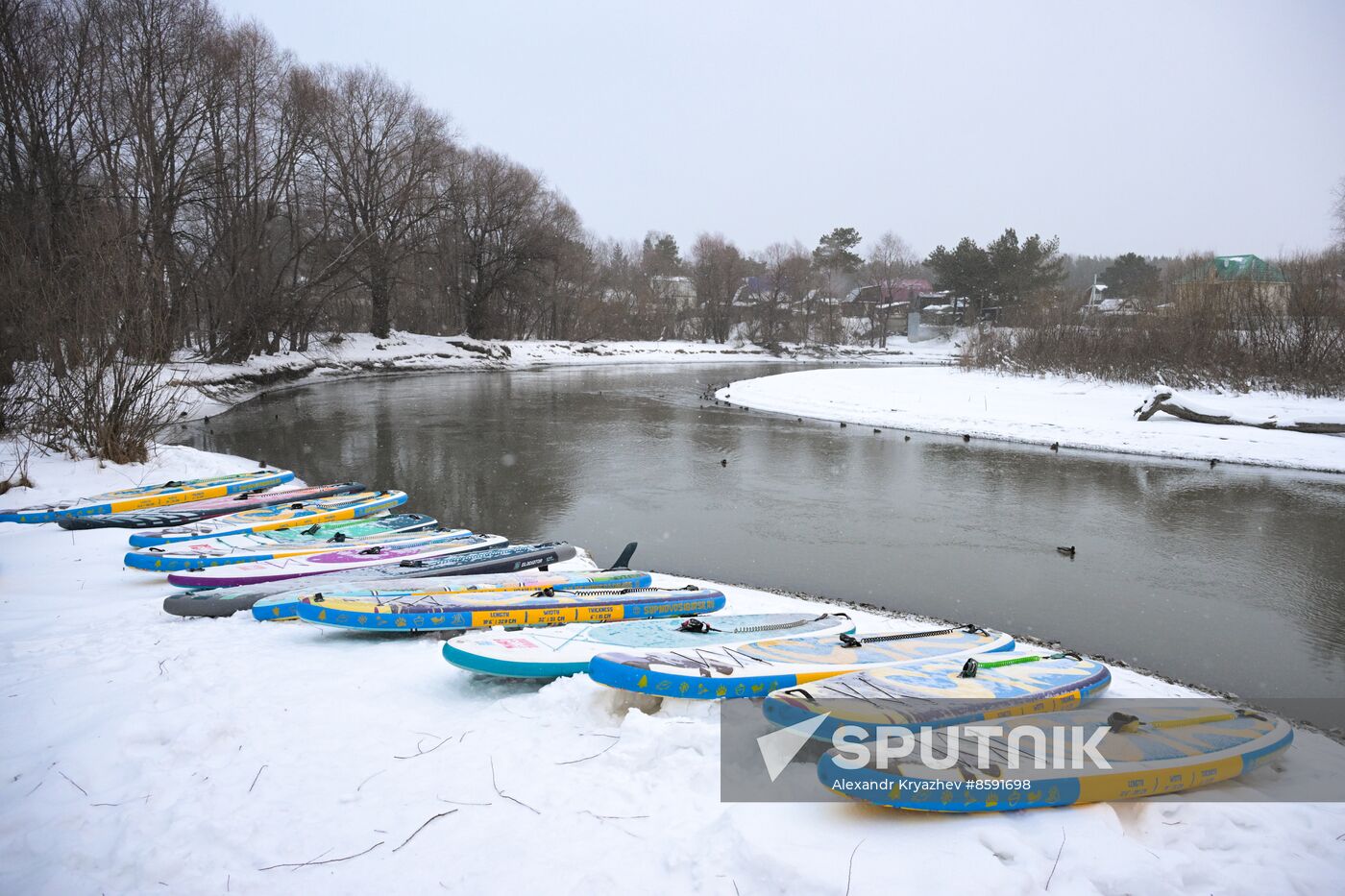 Russia New Year Season Sup Surfing
