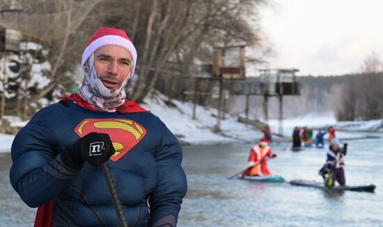 Russia New Year Season Sup Surfing