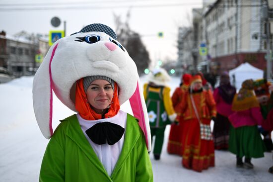 Russia New Year Season Parade