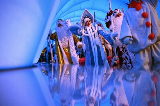 The International RUSSIA EXPO Forum and Exhibition. Father Frost Parade. Location: Russia, Moscow. Author: Ramil Sitdikov/Sputnik. RUSSIA EXPO. Father Frost Parade