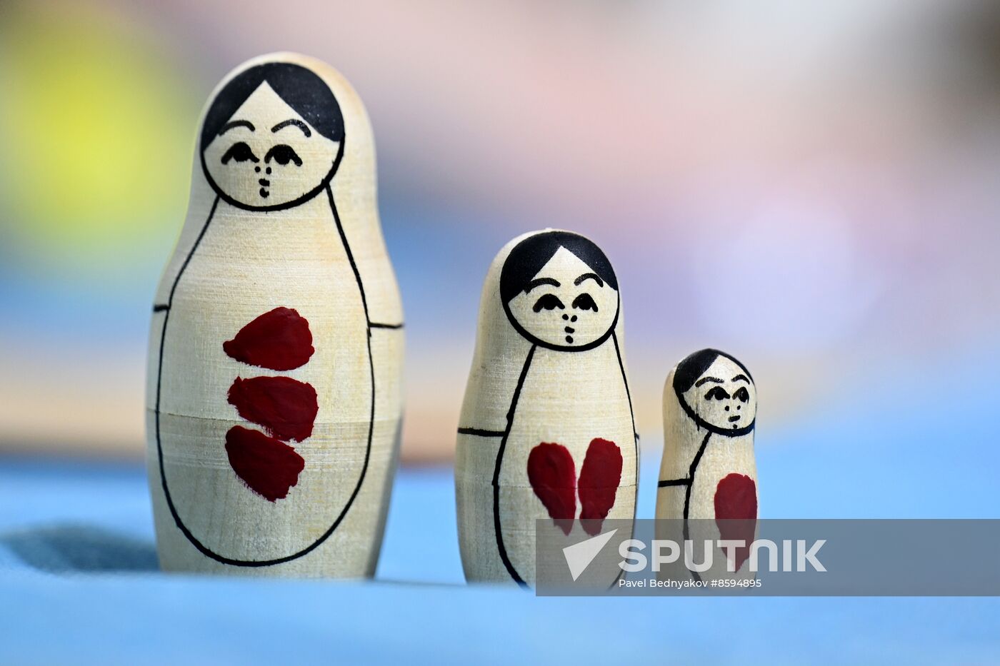 RUSSIA EXPO. Russia's Christmas Trees project. Day of Semyonov matryoshka dolls