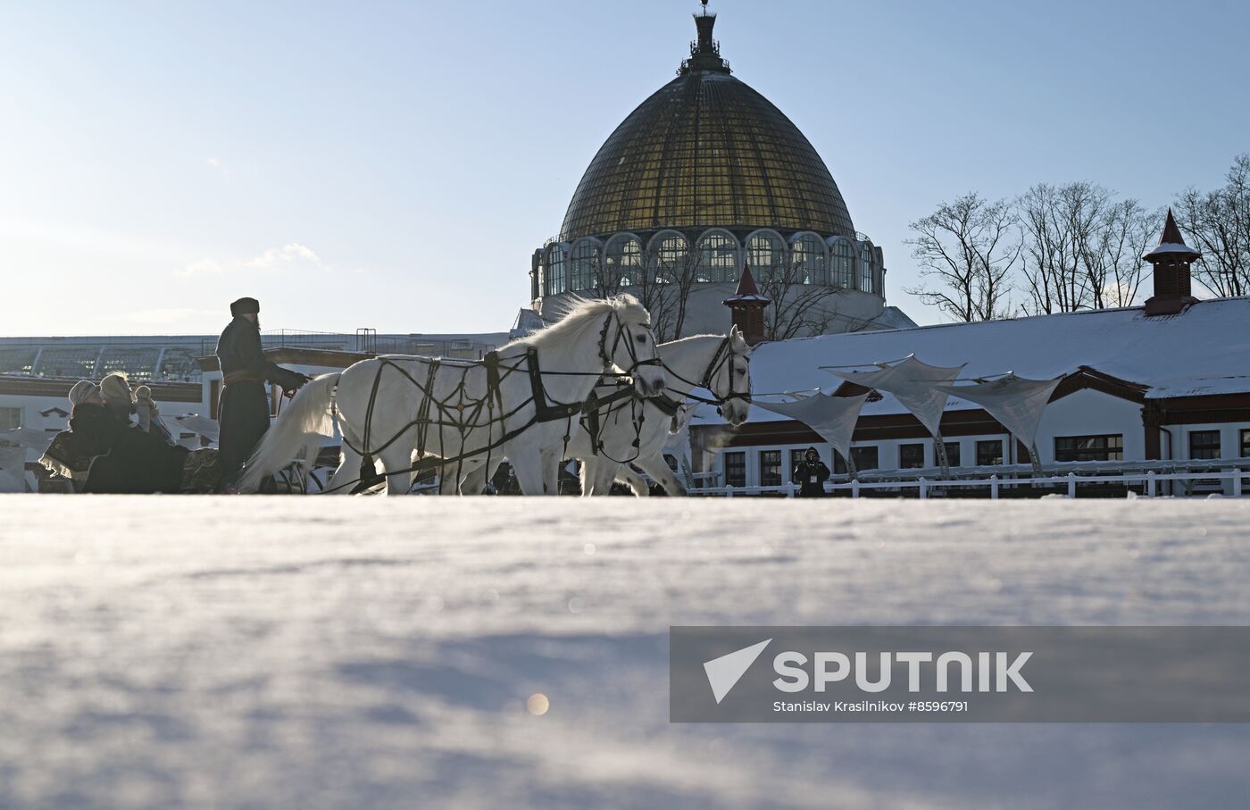 RUSSIA EXPO. Riding Russian troika