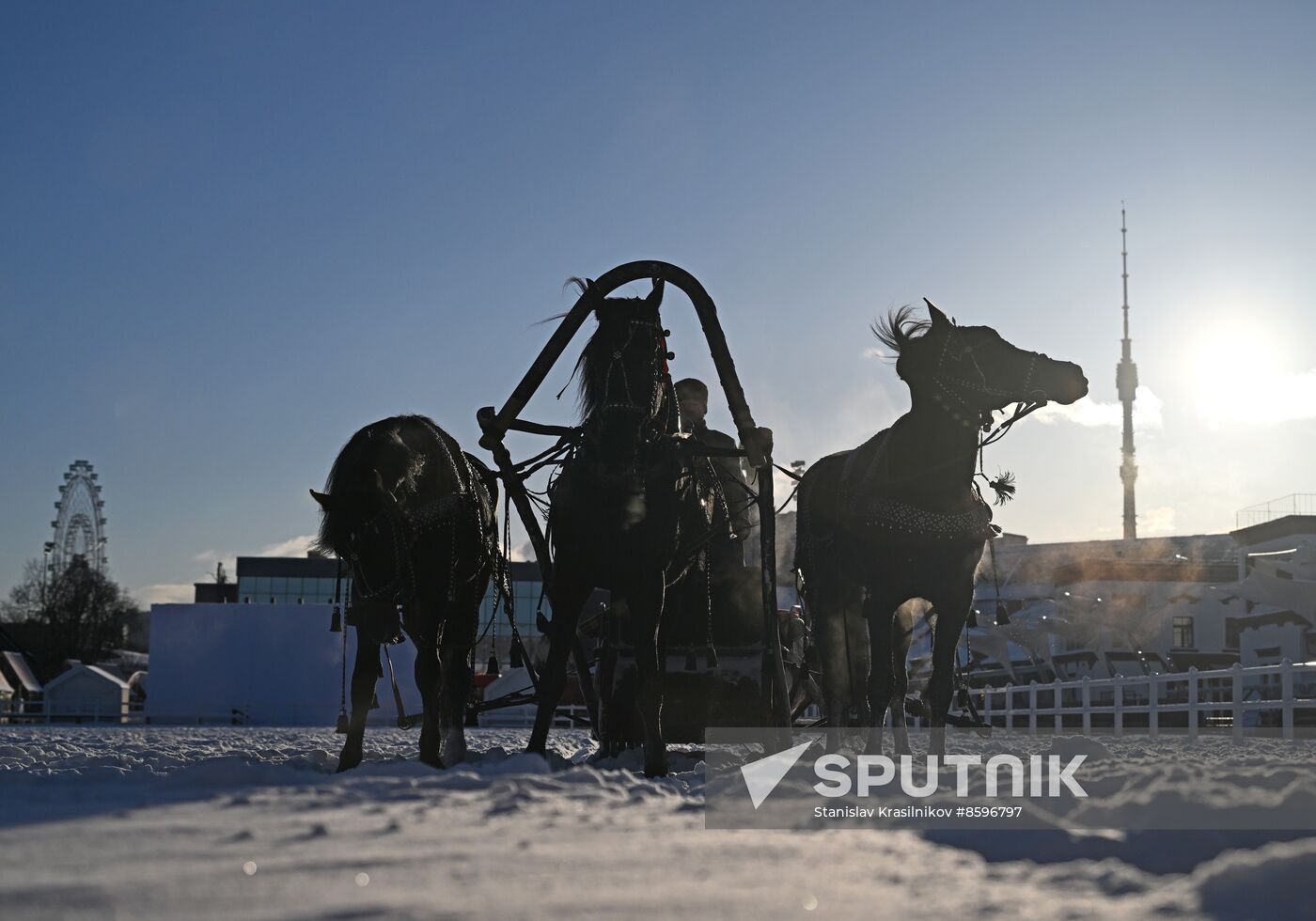 RUSSIA EXPO. Riding Russian troika