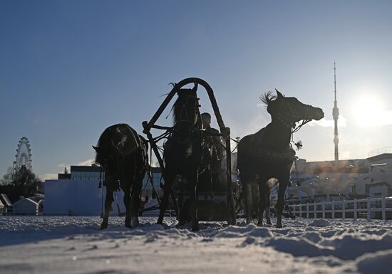 RUSSIA EXPO. Riding Russian troika