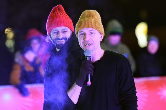 Celebrating Old New Year with Ilya Averbukh in Hermitage Garden