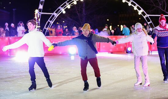 Celebrating Old New Year with Ilya Averbukh in Hermitage Garden