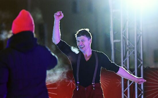 Celebrating Old New Year with Ilya Averbukh in Hermitage Garden