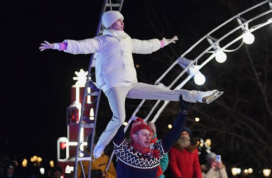 Celebrating Old New Year with Ilya Averbukh in Hermitage Garden