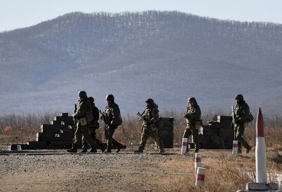 Russia Navy Marines Drills