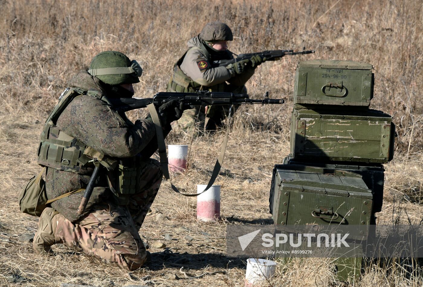 Russia Navy Marines Drills