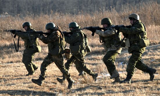 Russia Navy Marines Drills