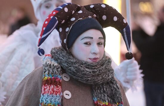 The International RUSSIA EXPO Forum and Exhibition. Winter Street Theater Festival. Main outdoor stage. Location: Russia, Moscow. Author: Alexey Nikolskiy/Sputnik. RUSSIA EXPO. Winter Street Theater Festival