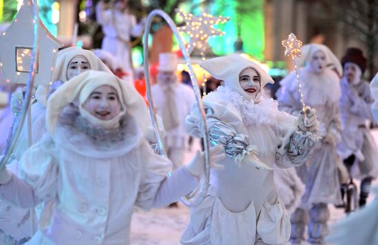 The International RUSSIA EXPO Forum and Exhibition. Winter Street Theater Festival. Main outdoor stage. Location: Russia, Moscow. Author: Alexey Nikolskiy/Sputnik. RUSSIA EXPO. Winter Street Theater Festival