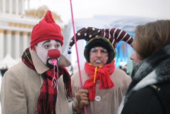 The International RUSSIA EXPO Forum and Exhibition. Winter Street Theater Festival. Main outdoor stage. Location: Russia, Moscow. Author: Alexey Nikolskiy/Sputnik. RUSSIA EXPO. Winter Street Theater Festival