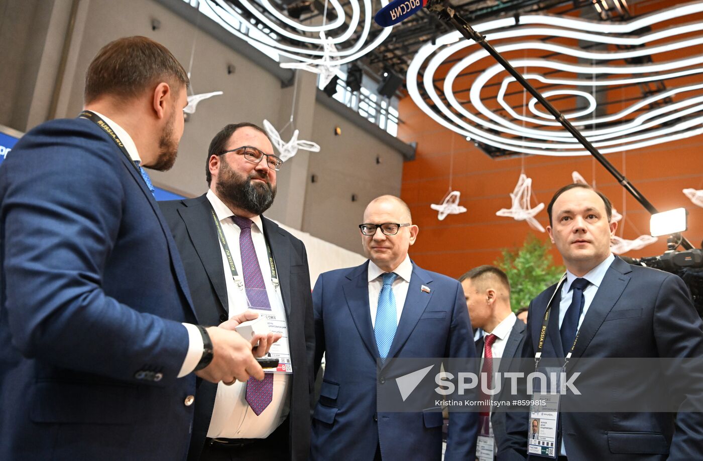 RUSSIA EXPO. Minister of Digital Development, Communications and Mass Media Maksut Shadayev at stands