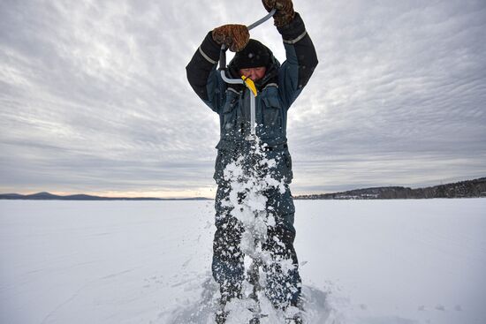 Russia Winter Fishing