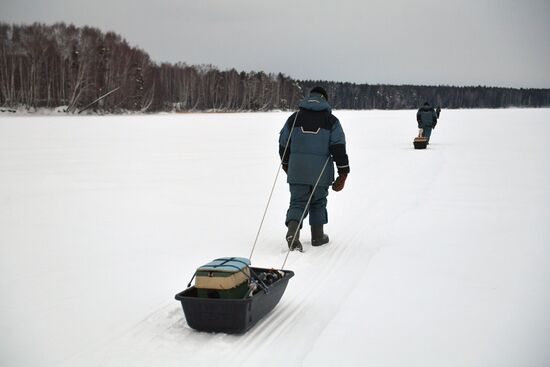 Russia Winter Fishing