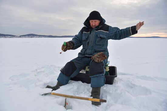 Russia Winter Fishing