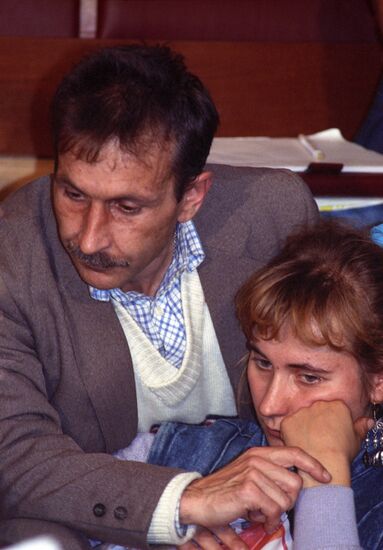 Political prisoners' news conference in Sobesednik weekly's editorial office