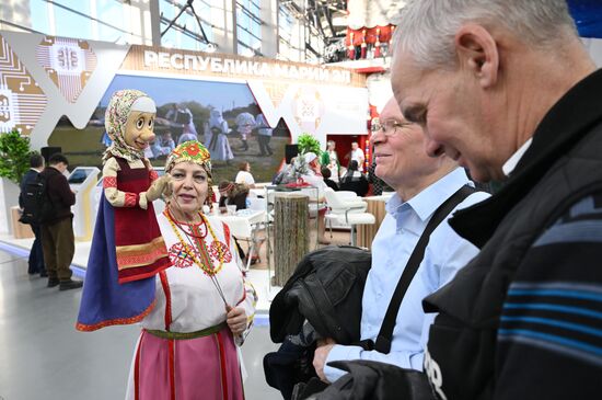 The International RUSSIA EXPO Forum and Exhibition. The stand of the Republic of Mari El. Pavilion 75. Location: Russia, Moscow. Author: Maksim Blinov/Sputnik. RUSSIA EXPO