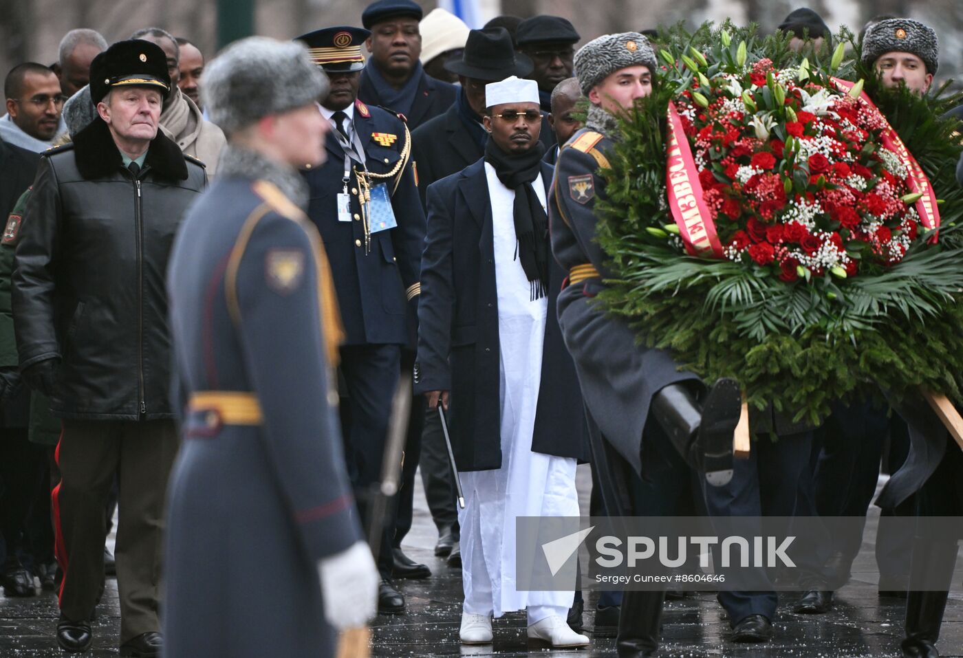 Russia Chad Wreath Laying