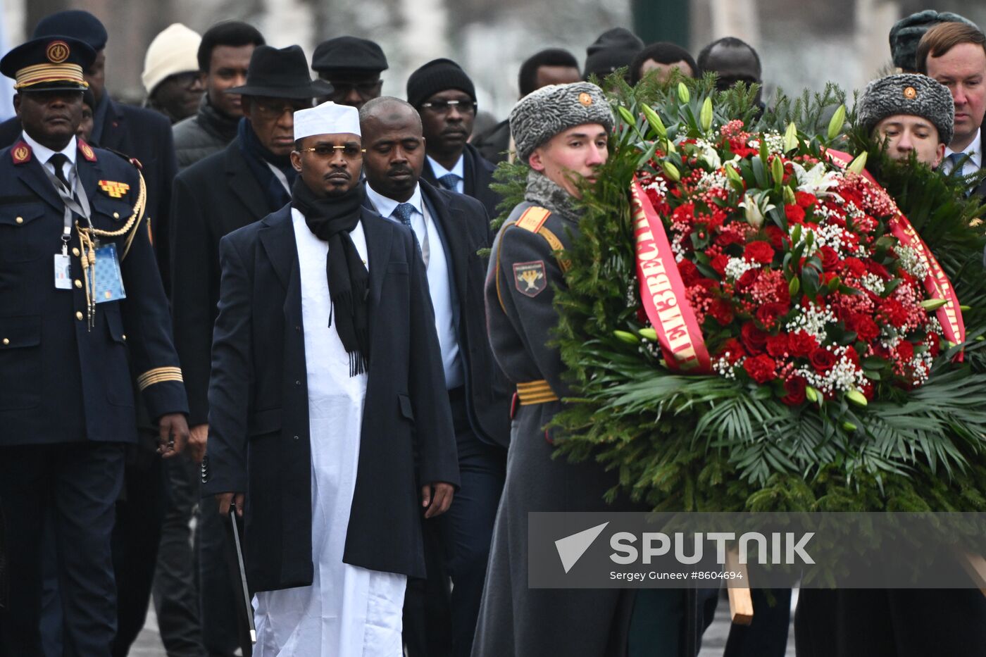 Russia Chad Wreath Laying