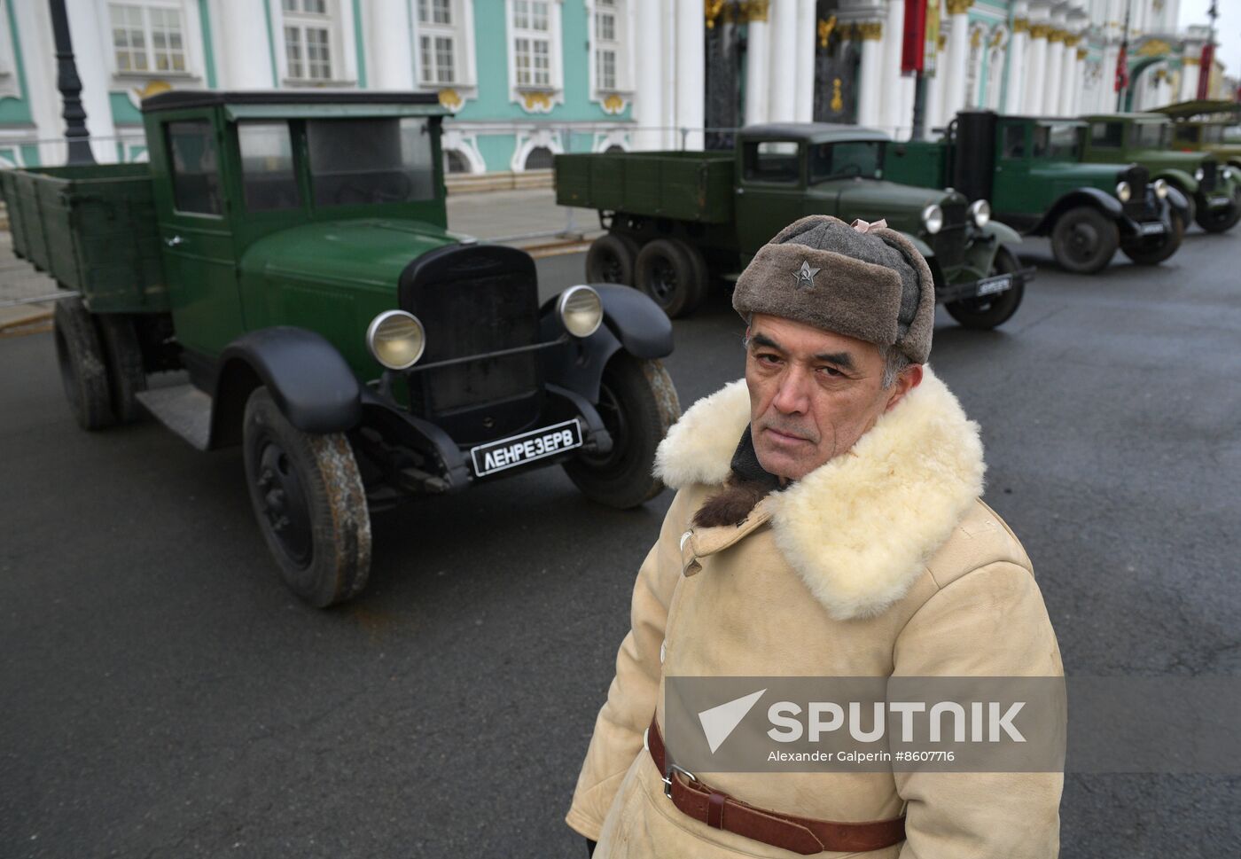 Russia WWII Leningrad Siege Lifting Anniversary Military Vehicles Exhibition