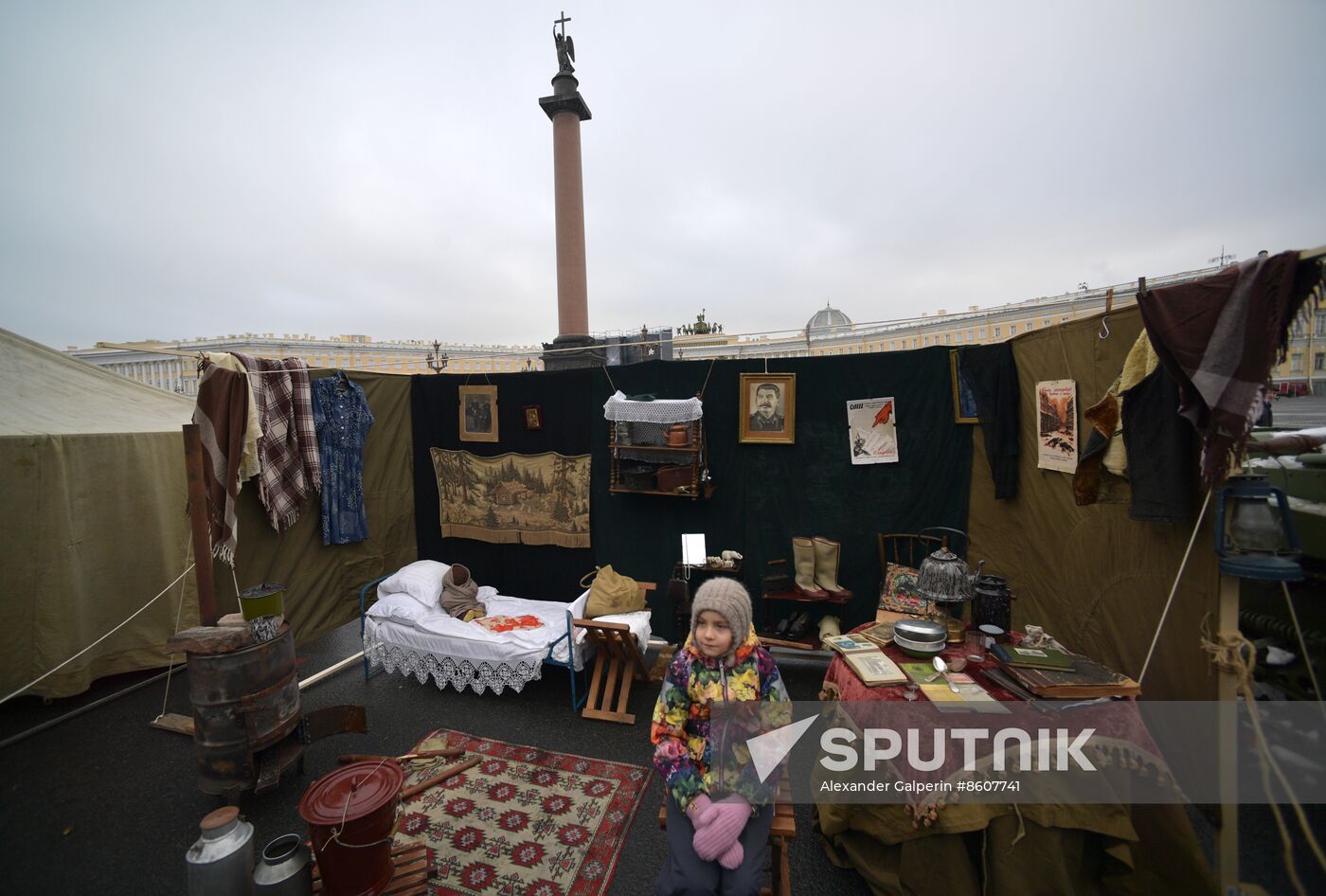 Russia WWII Leningrad Siege Lifting Anniversary Military Vehicles Exhibition