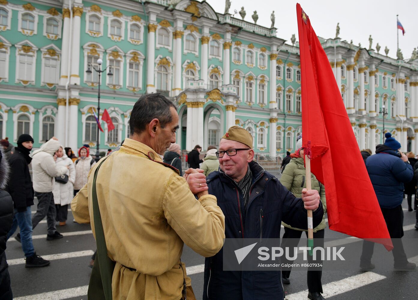 Russia WWII Leningrad Siege Lifting Anniversary Military Vehicles Exhibition