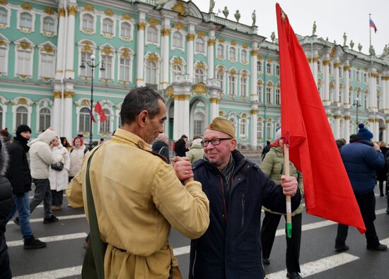 Russia WWII Leningrad Siege Lifting Anniversary Military Vehicles Exhibition