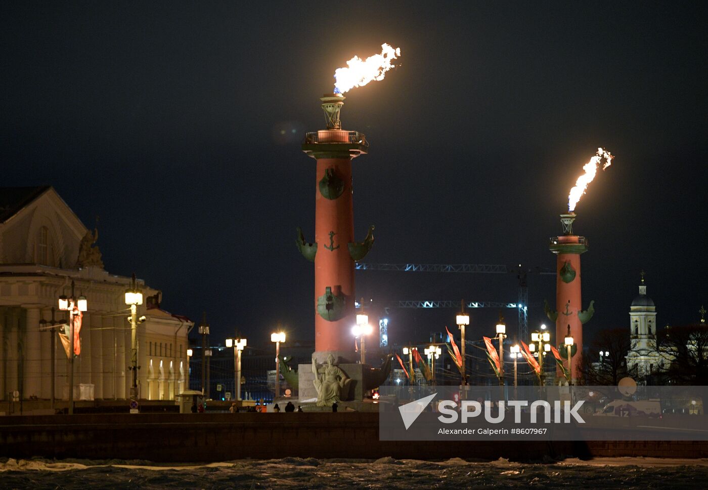 Russia WWII Leningrad Siege Lifting Anniversary Flames