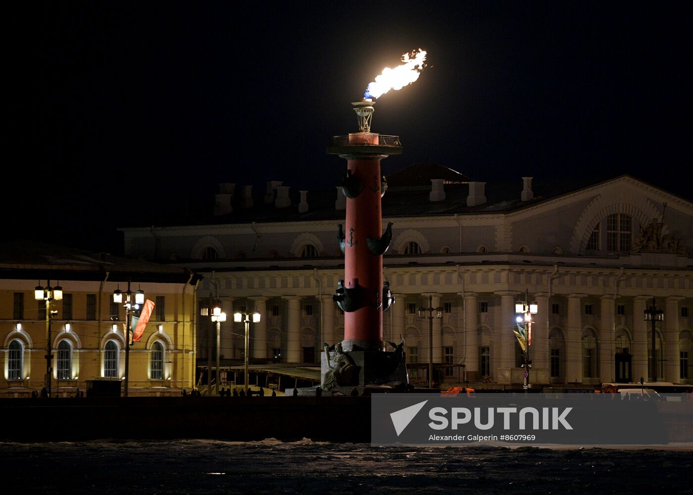 Russia WWII Leningrad Siege Lifting Anniversary Flames