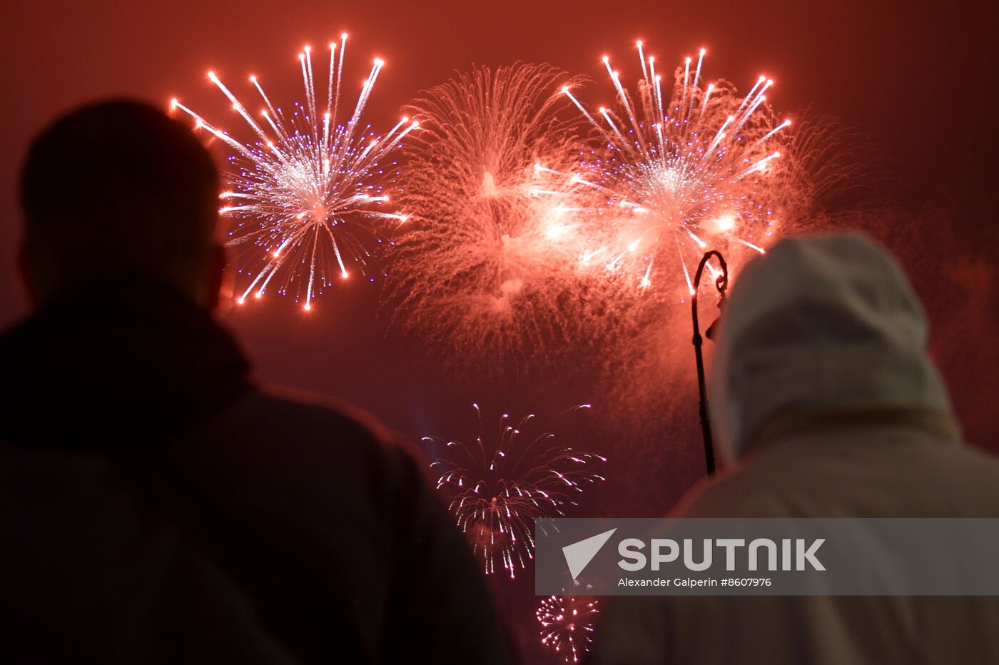 Russia WWII Leningrad Siege Lifting Anniversary Fireworks