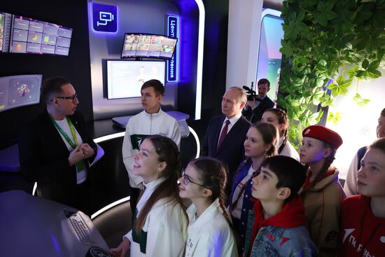 President of Russia Vladimir Putin visits Russia EXPO