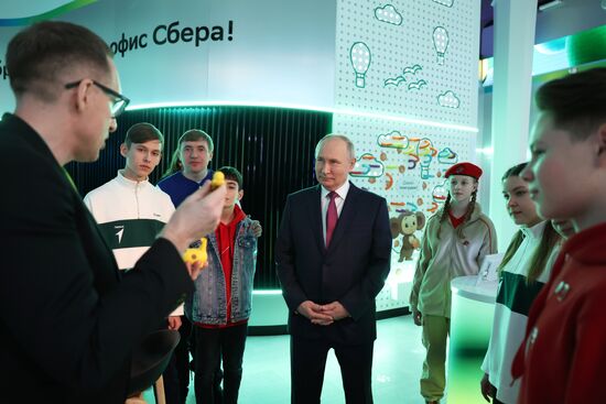 President of Russia Vladimir Putin visits Russia EXPO