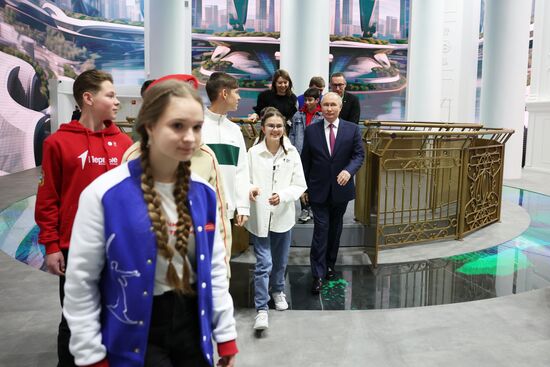 President of Russia Vladimir Putin visits Russia EXPO