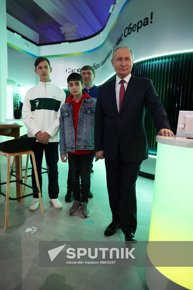 President of Russia Vladimir Putin visits Russia EXPO