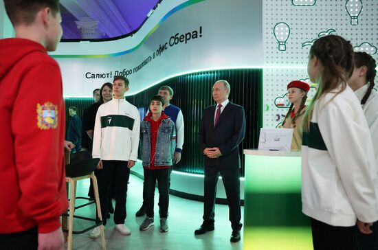 President of Russia Vladimir Putin visits Russia EXPO