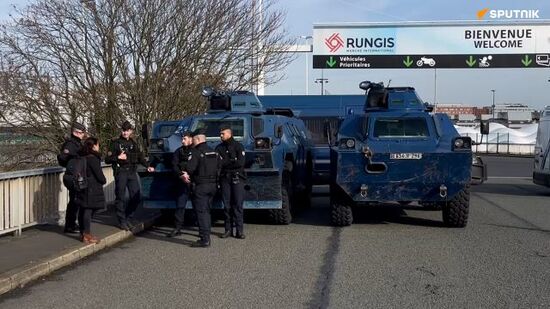 Rungis International Market in Paris' southern suburbs ahead of farmers' protest
