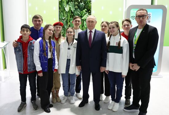 President of Russia Vladimir Putin visits Russia EXPO