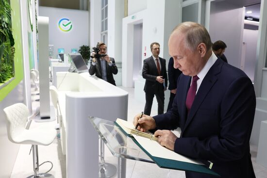 President of Russia Vladimir Putin visits Russia EXPO