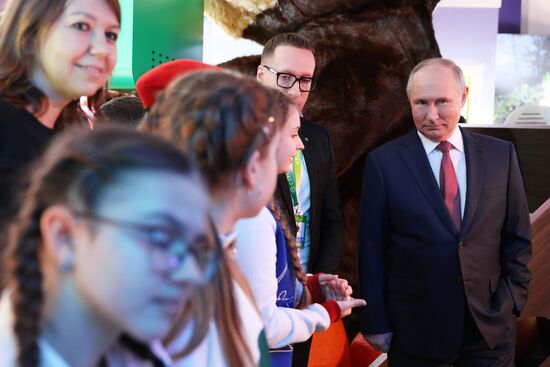 President of Russia Vladimir Putin visits Russia EXPO