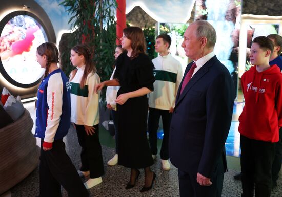 President of Russia Vladimir Putin visits Russia EXPO