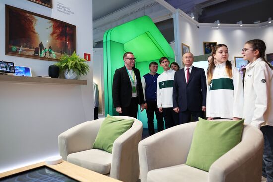 President of Russia Vladimir Putin visits Russia EXPO