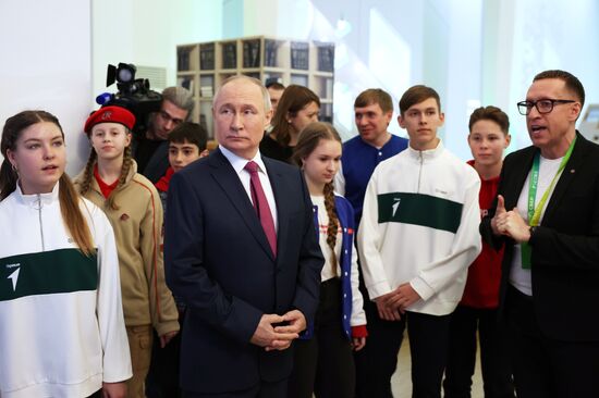 President of Russia Vladimir Putin visits Russia EXPO