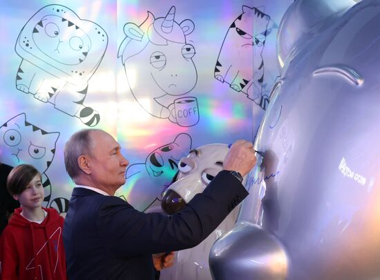 President of Russia Vladimir Putin visits Russia EXPO