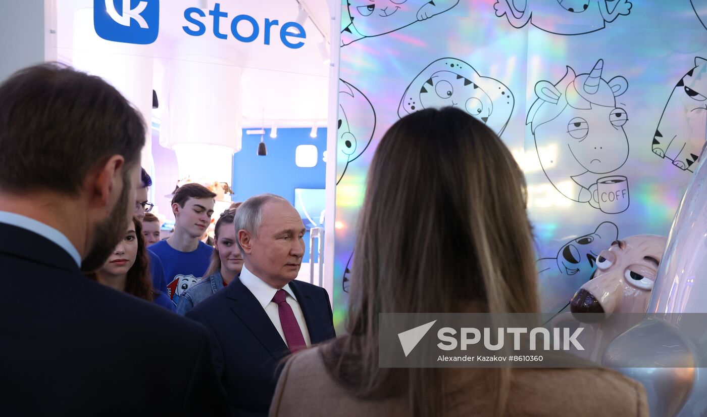 President of Russia Vladimir Putin visits Russia EXPO