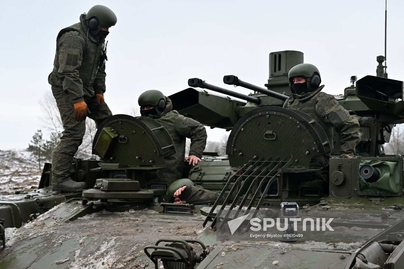 Russia Ukraine Military Operation Tank Support Fighting Vehicle